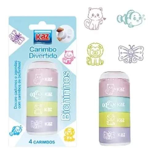 CARIMBO DIVERTIDO BICHINHOS 4P�S